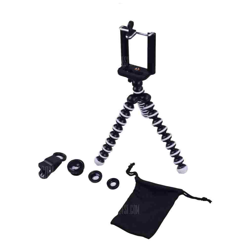 offertehitech-gearbest-Phone Fisheye Wide Angle Macro Lens Tripod holder