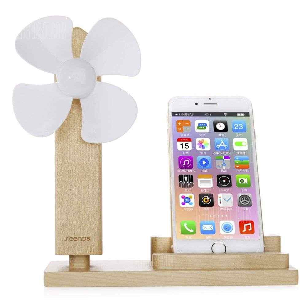 offertehitech-gearbest-SEENDA USB Fan Mobile Charging Stand