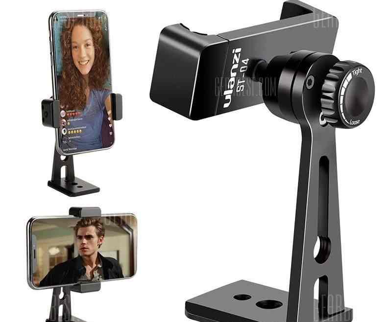 offertehitech-gearbest-Ulanzi Adjustable Tripod Mount Adapter Vertical 360 Rotation Phone Holder