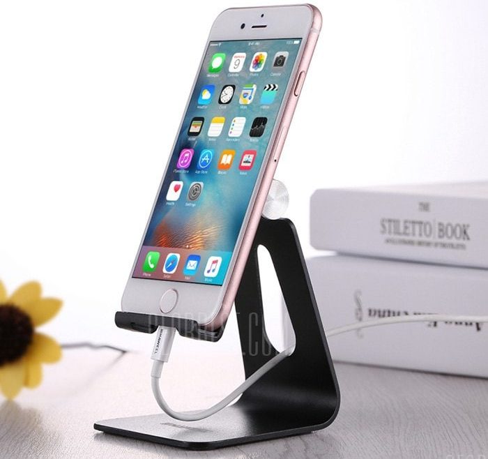 offertehitech-gearbest-Haweel HWL6360 Aluminum Alloy Adjustable Desktop Mobile Phone Holder